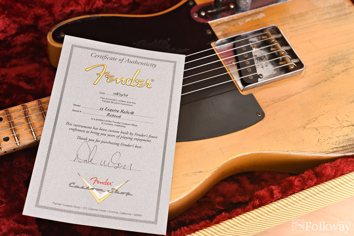 2016 Fender Masterbuilt Dale Wilson '55 Esquire Relic