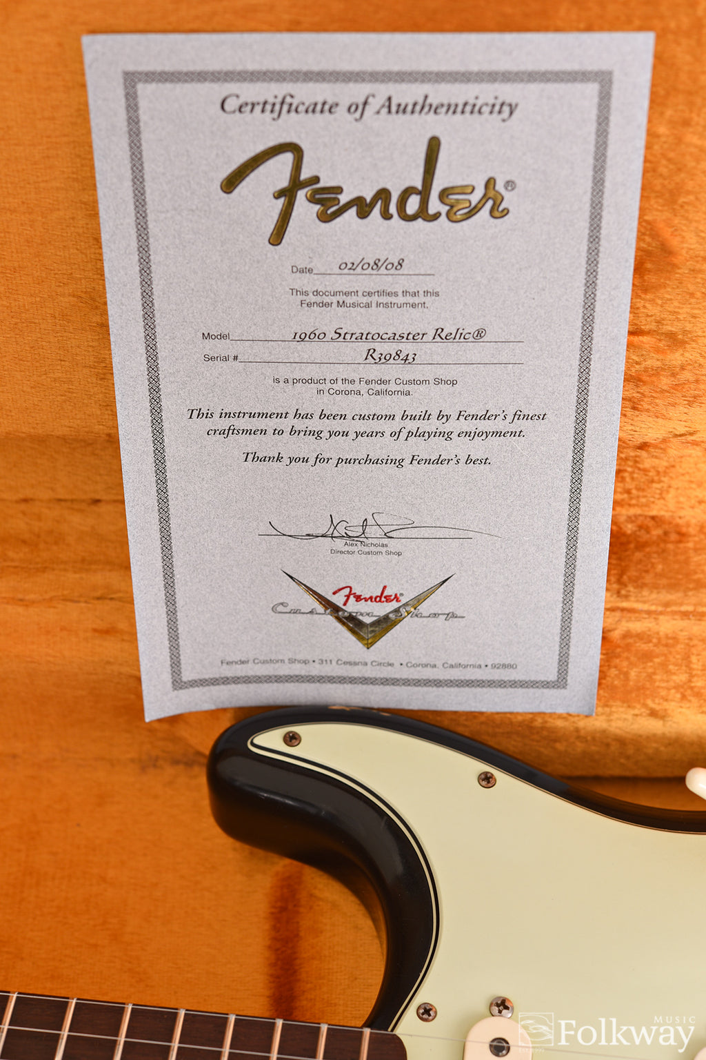 2008 Fender Custom Shop 1960 Stratocaster Relic