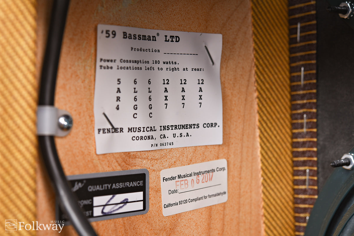 2017 Fender ’59 Bassman LTD
