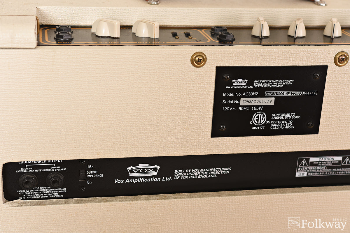 c.2007 VOX AC30H2 Handwired