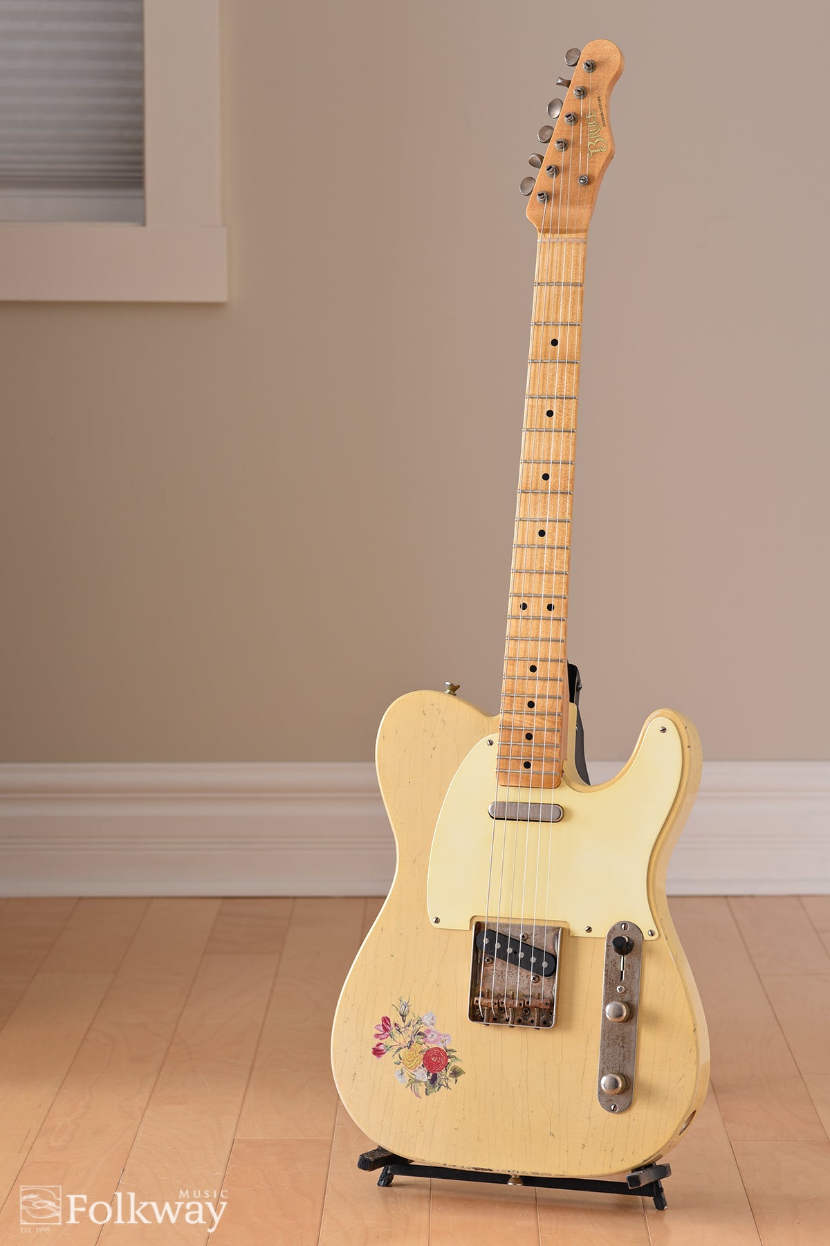 Bruce Guitars Letter Series Custom T, Vintage Blonde