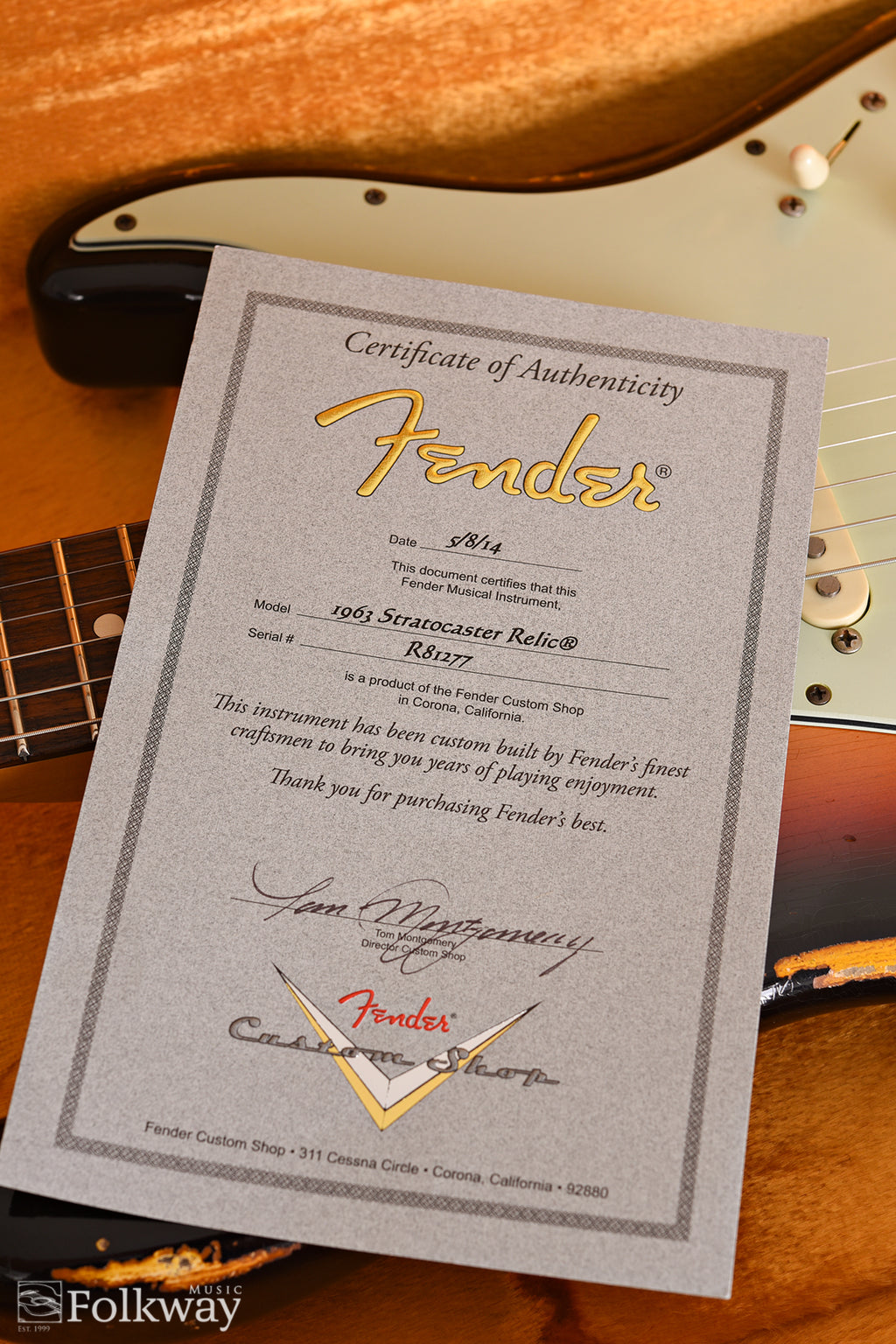 2014 Fender Custom Shop Stratocaster 1963 Relic