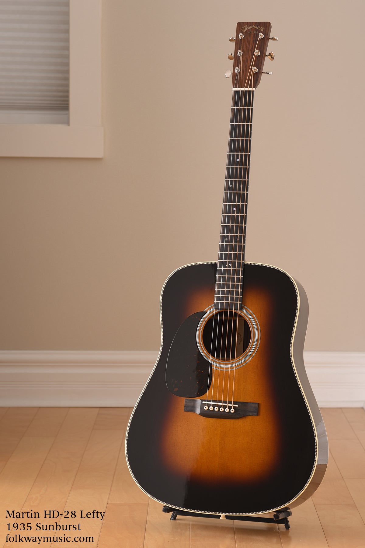 Martin HD-28L 1935 Sunburst Lefty (discontinued spec)