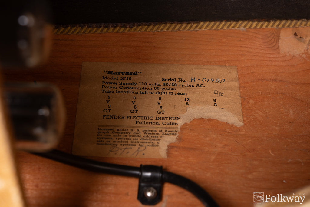 1957 Fender Harvard 5F10