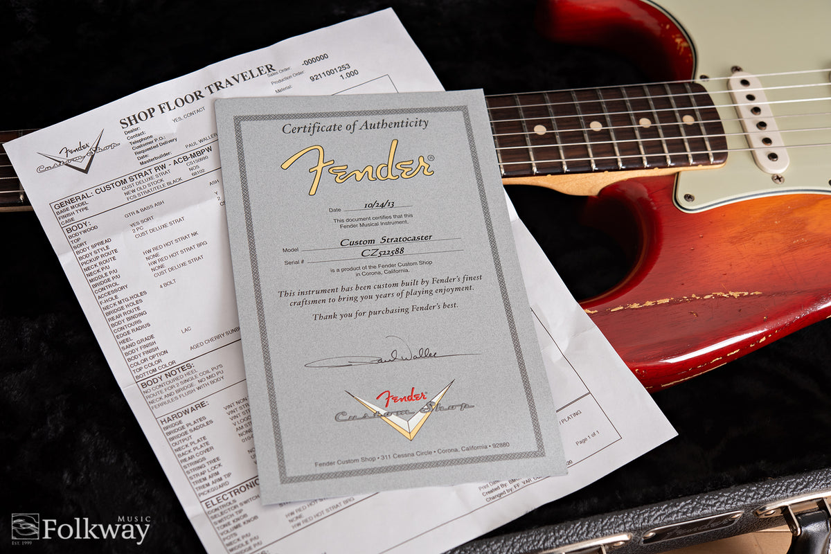 2013 Fender Custom Shop Paul Waller Masterbuilt '61 Reissue Stratocaster Hardtail