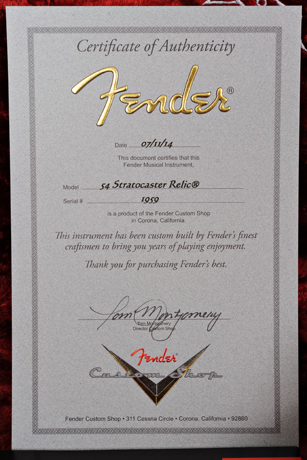 2014 Fender Custom Shop Heavy Relic 1954 Stratocaster