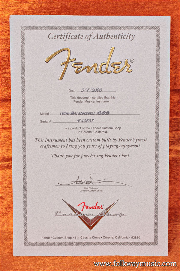 2008 Fender Custom Shop '56 Strat NOS