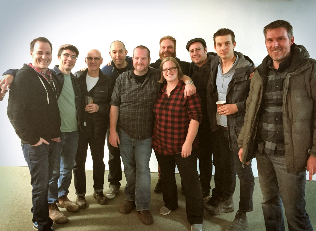 The Folkway Crew celebrating their last night at the original Guelph location.