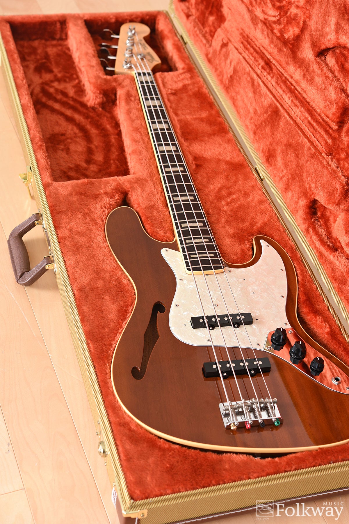 2012 Fender Japan Thinline Jazz Bass VMH