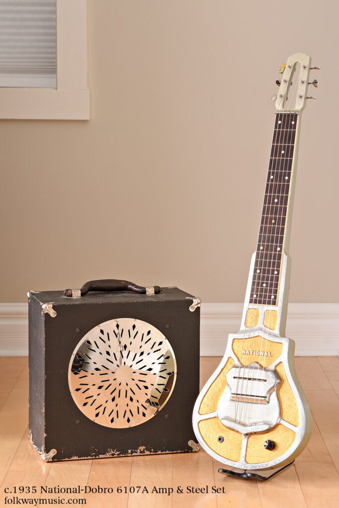 c.1935 National-Dobro 6107A Amplifier & Electric Hawaiian Steel Set
