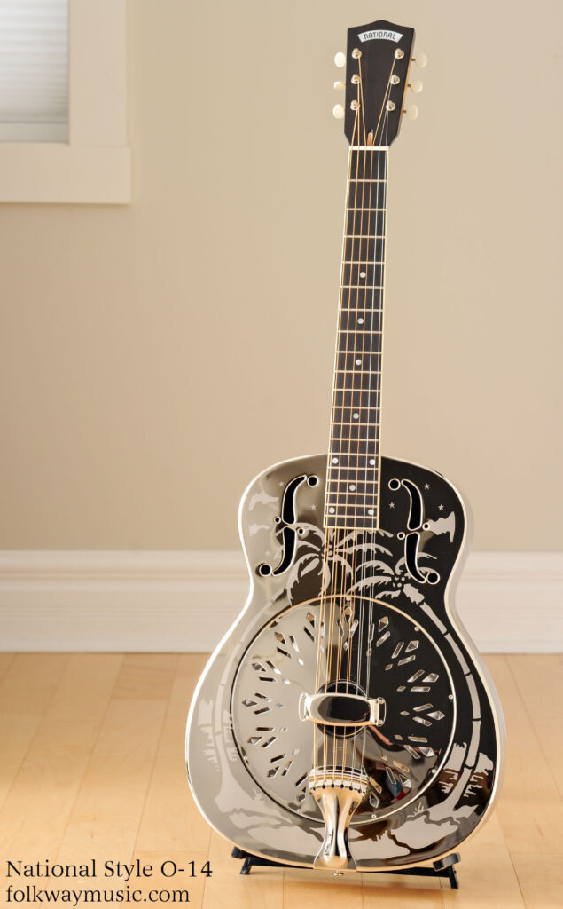 New National Style O-14 acoustic steel resonator guitar