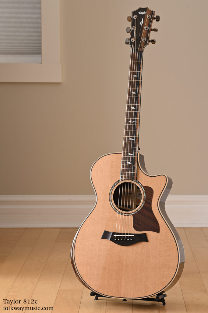 New Taylor 812c Custom cedar & rosewood acoustic guitar