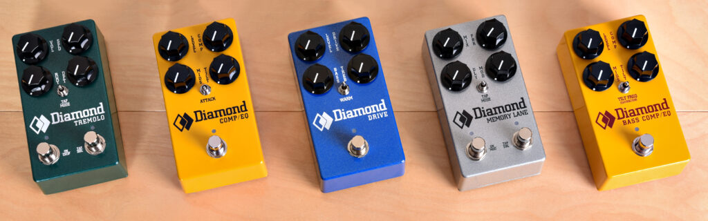 Diamond effects pedals for guitars