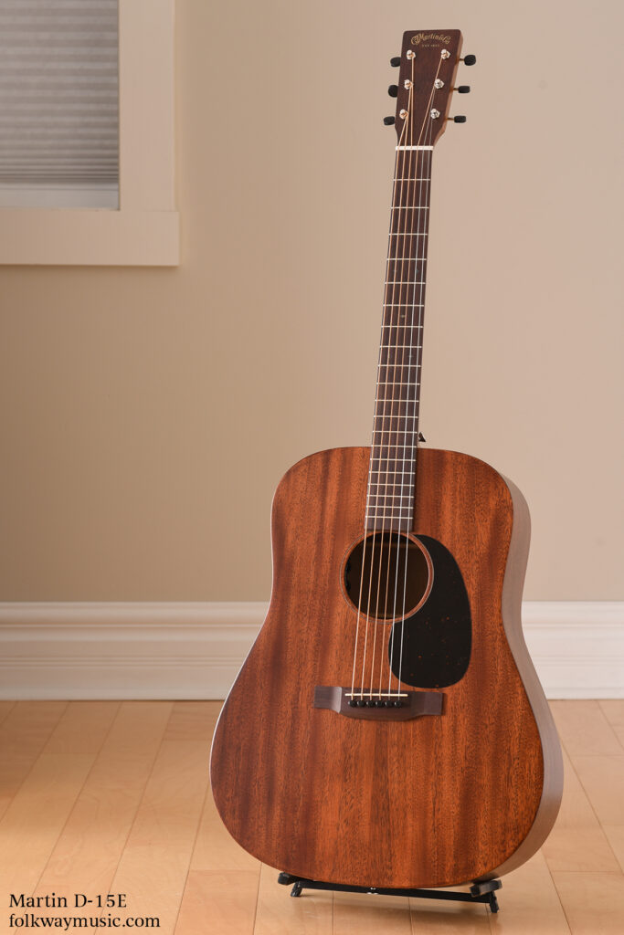 New Martin D-15E acoustic guitar with built in pickup