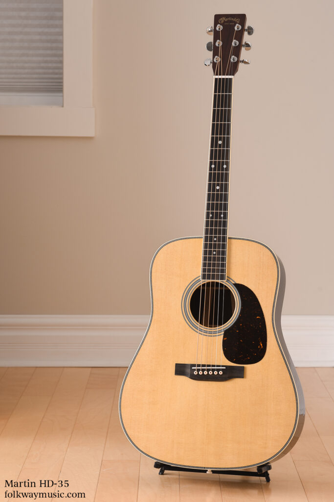 New Martin HD-35 herringbone acoustic guitar