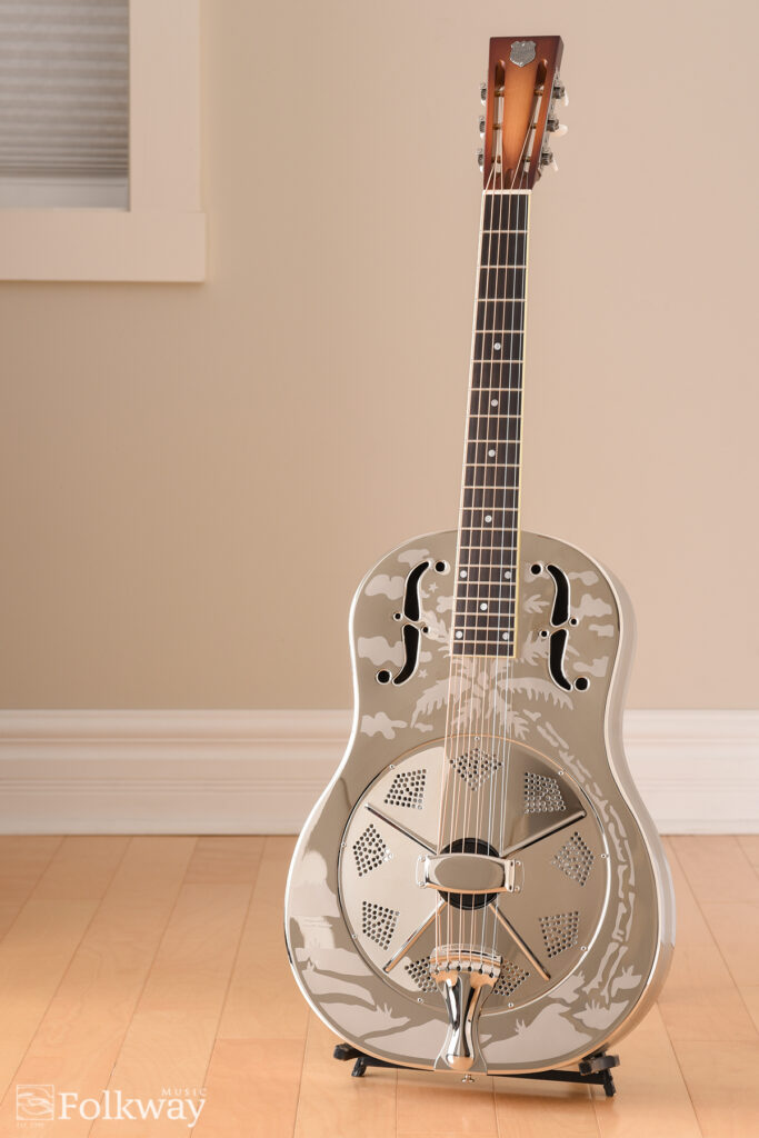 2022 National Style O etched steel resonator guitar