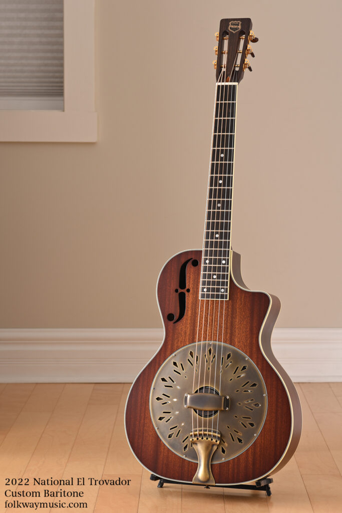 2022 National El Trovador Baritone resonator guitar