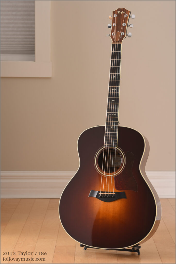 2013 Taylor 718e sunburst acoustic guitar