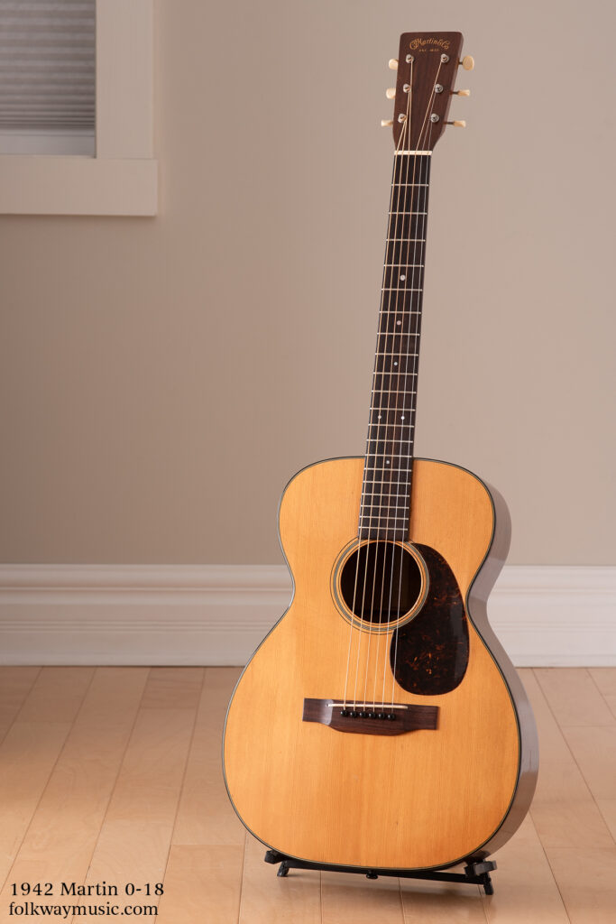 1942 Martin 0-18 vintage acoustic guitar