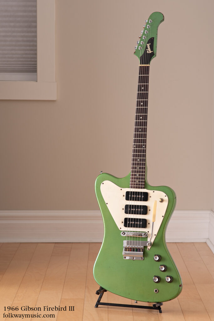1966 Gibson Firebird III, Inverness Green, vintage electric guitar