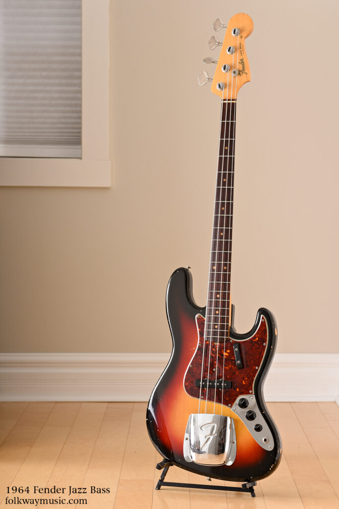 Vintage 1964 Fender Jazz Bass electric bass guitar