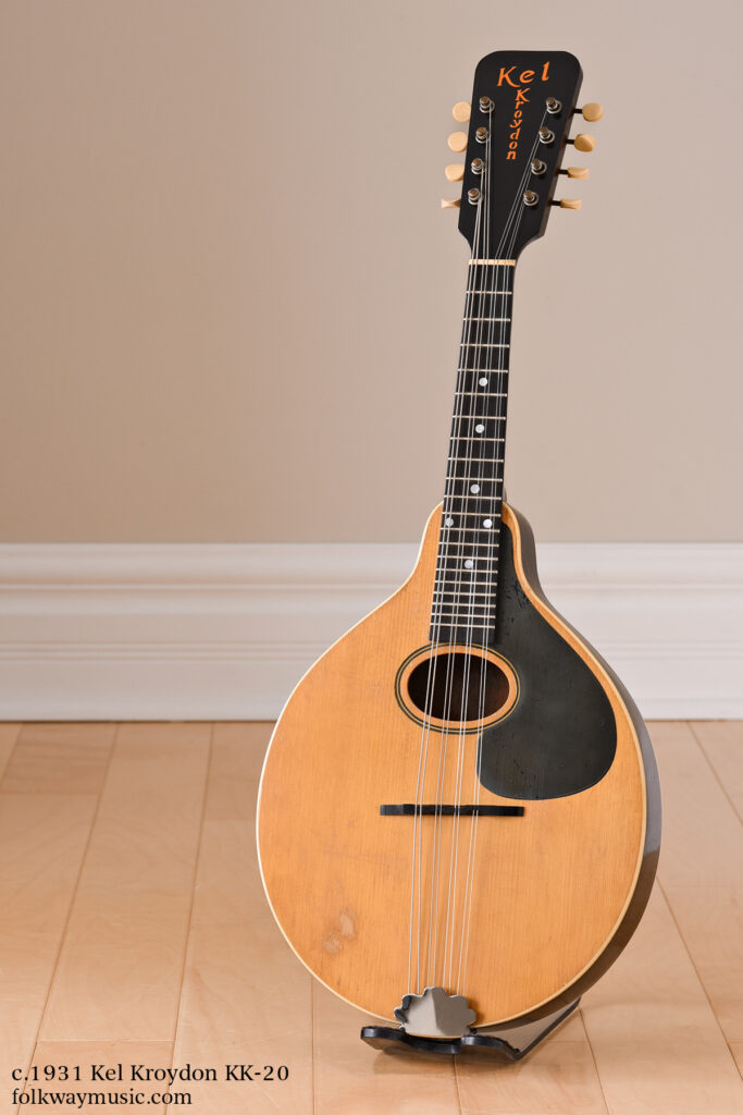1931 Kel Kroydon KK-20 vintage flat-top, A style mandolin