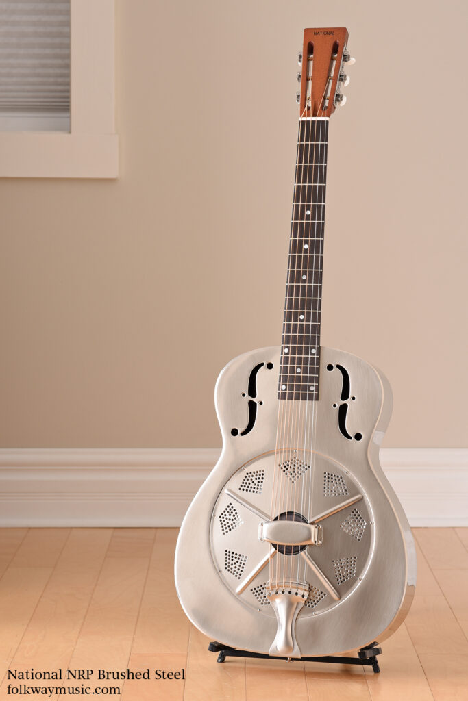 New National NRP Brushed Steel resonator guitar