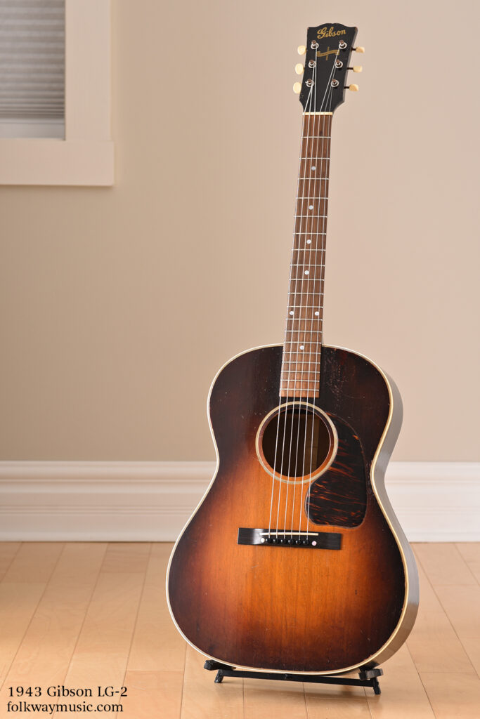 1943 Gibson LG-2 Banner vintage acoustic guitar
