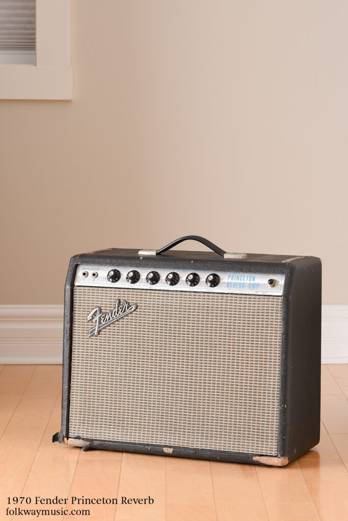 Vintage 1969 Fender Princeton Reverb silverface electric guitar amplifier