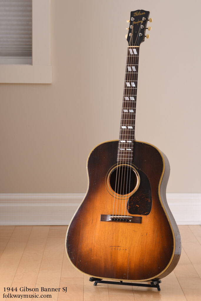 1944 Gibson Banner SJ vintage acoustic guitar
