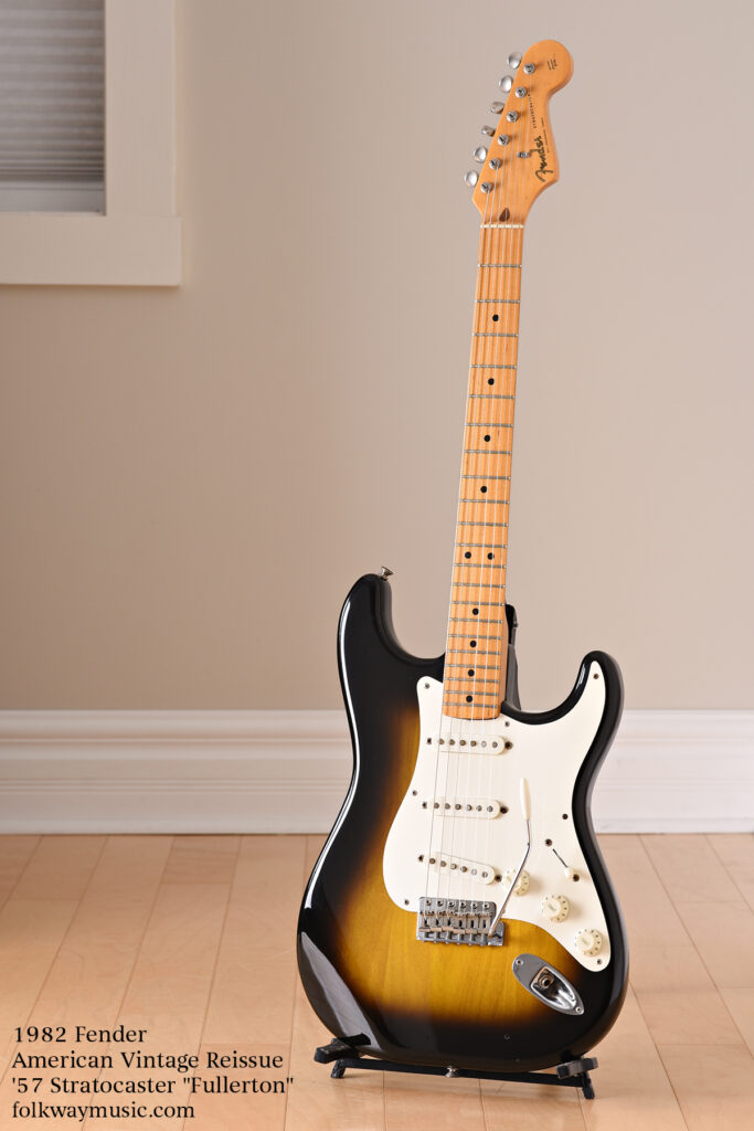 1982 Fender American Vintage Reissue '57 Stratocaster "Fullerton" sunburst electric guitar