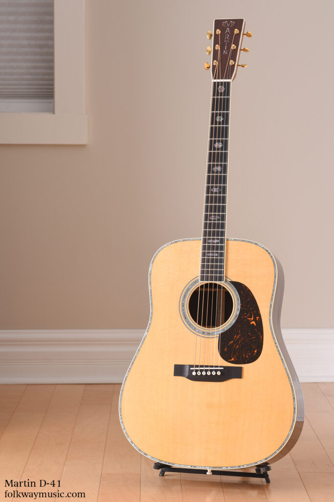 New Y25 Martin D-41 rosewood and mother of pearl dreadnought acoustic guitar