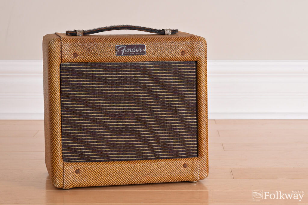 1955 Fender Champ 5E1 vintage tweed amplifier for electric guitar