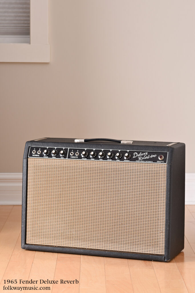 Vintage 1965 Fender Deluxe Reverb electric guitar amplifier