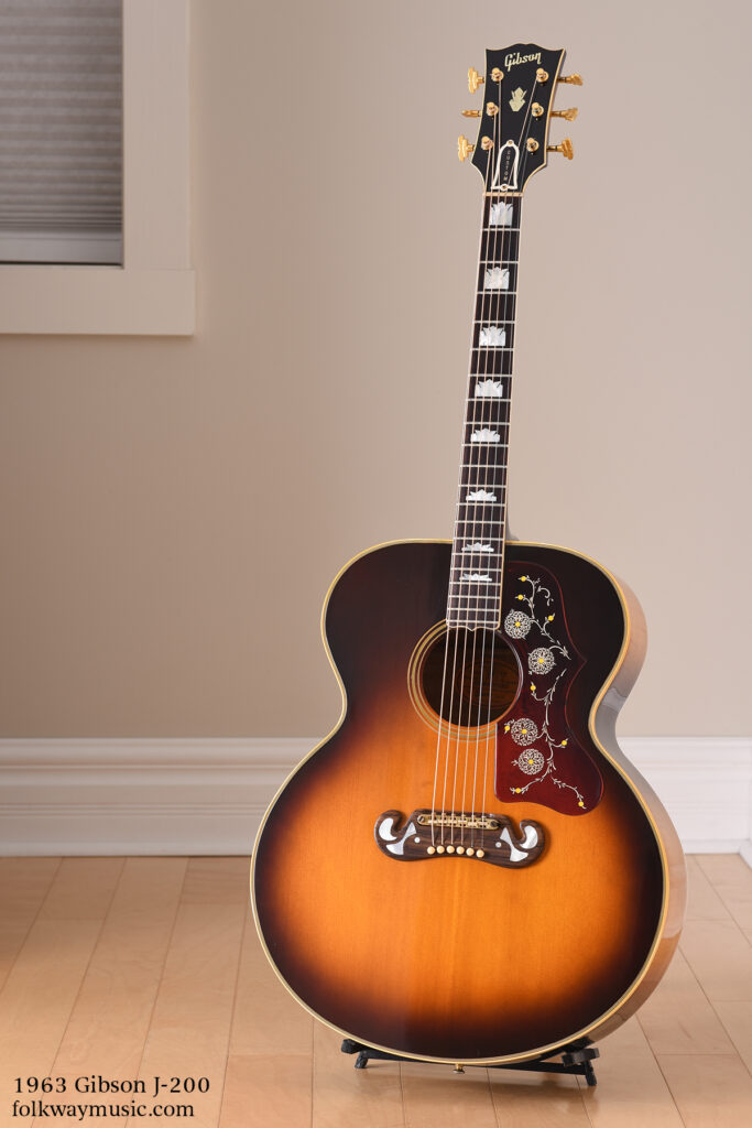 1963 Gibson J-200 vintage jumbo acoustic guitar